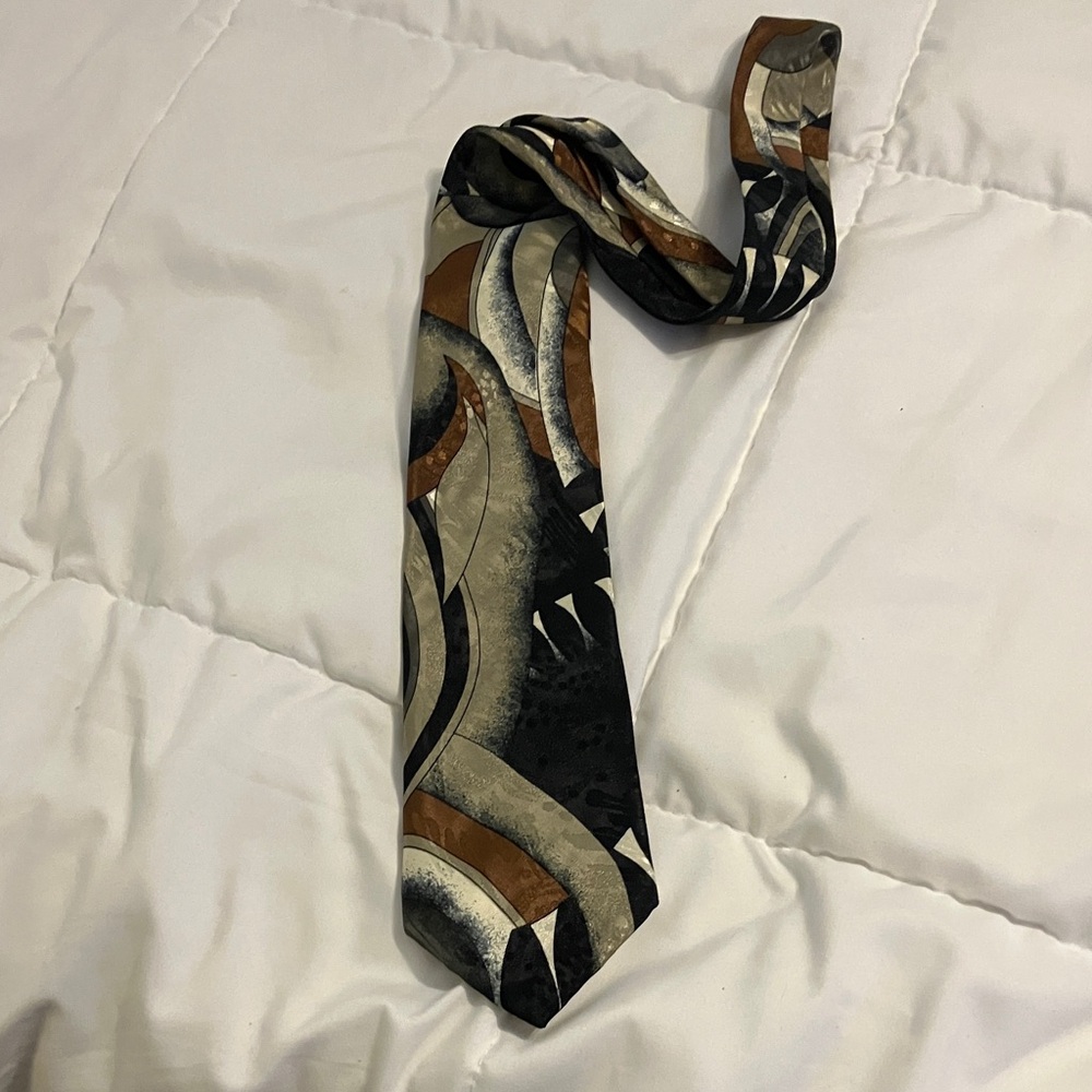 Gianno Black and Brown Men's Tie